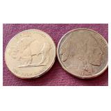 (2) Buffalo 1 oz Copper Rounds