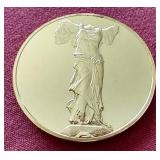 1974 100 Greatest Masterpieces Large Sterling Silver Medallion - Over 2 Ounces!