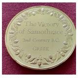 1974 100 Greatest Masterpieces Large Sterling Silver Medallion - Over 2 Ounces!