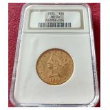 1893 Liberty Head $10 Gold Coin - NGC MS62