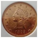1893 Liberty Head $10 Gold Coin - NGC MS62