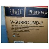 (2) Phase Technologies V-Surround-II 2-Way Switchable Bipole/Dipole Surround Speakers - White - NEW IN BOX
