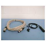 Audio-Technica AT8538 Phantom Power Module, Lavalier Microphone and Extension Cable