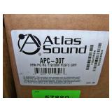 (3) Atlas Sound APC-30T Indoor / Outdoor Public Address / Horn Speakers / Loudspeakers in Original Boxes
