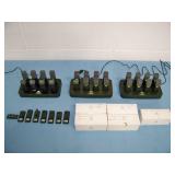 (24) Revolabs Wireless Lapel Mics / Microphones with (3) Charging Bases and (5) Replacement Mics that are NEW IN BOX