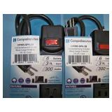 (2) Comprehensive CPWR-SP6-3B 6-Outlet Surge Protector with 3