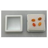 Four 4 x 6 MM Natural Ethiopian Oval Fire Opals