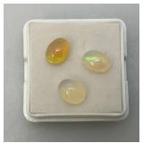 Three 6x8 MM Natural Ethiopian Oval Opals