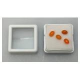 Four 4 x 6 MM Natural Ethiopian Oval Fire Opals