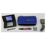 Vintage Nintendo DS Lite Complete With Charger, Pen And Carrying Case With Mario Hoops 3 On 3 Game (WORKS)