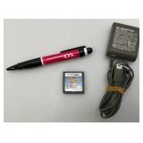 Vintage Nintendo DS Lite Complete With Charger, Pen And Carrying Case With Mario Hoops 3 On 3 Game (WORKS)