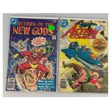 Vintage Misc. 35 Cent Comics Including Action Comics And More (Bagged And Carded)