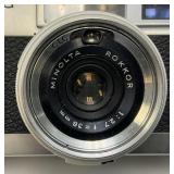 Vintage Minolta AL-F Rangefinder Film Camera With Rokkor Lens With Case