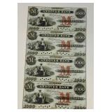 Misc. Bank Note Prints Unframed