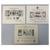 Misc. Bank Note Prints Unframed One Framed Behind Glass
