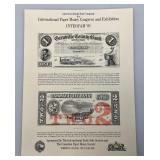Misc. Bank Note Prints Unframed One Framed Behind Glass