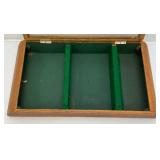 Vintage Solid Wood With Glass Front Display Cabinet 13 1/2" x 26" x 5"