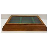Vintage Solid Wood With Glass Front Display Cabinet 13 1/2" x 26" x 5"