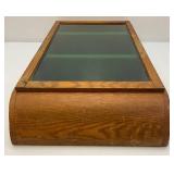Vintage Solid Wood With Glass Front Display Cabinet 13 1/2" x 26" x 5"