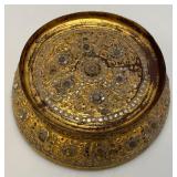 Flat Top Gilded Lacquer Offering Vessel (Missing Center Piece)