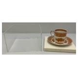 Misc. Vintage Oriental Collectibles Including Cup And Saucer In Protective Acrylic Case