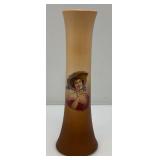 Antique 1910 Warwick Porcelain Portrit Vase (Has Crazing In Clearcoat) 11 3/4"