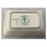 Beautiful Floral Adorned Staffordshire Trinket Box With Small Trinket Dish (Small Chip In Small Dish)