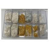 Group Of Vintage Misc. Wooden Boxes, Jewelry Making Chains And More