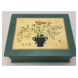 Group Of Vintage Misc. Wooden Boxes, Jewelry Making Chains And More