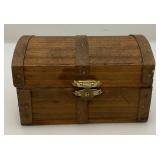 Group Of Vintage Misc. Wooden Boxes, Jewelry Making Chains And More