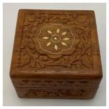 Group Of Vintage Misc. Wooden Boxes, Jewelry Making Chains And More