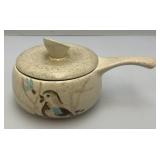 Vintage RED WING Pottery Bob White Collection Small Sauce Dish With Lid 7" x 3 1/2" x 4 1/2"