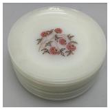 Vintage FIRE-KING Fleurette Dinnerware Milkglass