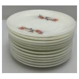 Vintage FIRE-KING Fleurette Dinnerware Milkglass