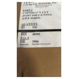 Large pallet of boxes size 67"x 4"x 4" Quantity approximately 536