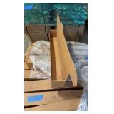 Pallet of empty Boxes measures 30.75" L x 4"  x 4". Quantity approx 53