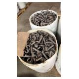 Four full barrels of Klein hickey rebar heads. 3/4" - quantity approx. 2500