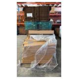 Pallet of empty Boxes measures 30.75" L x 4"  x 4". Quantity approx 53