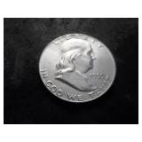 1955 Franklin Silver Half Dollar BUGS BUNNY Double Die Lips