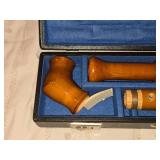 F Bass Recorder 4 Keys by Adler Knick with Case