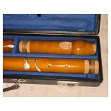 F Bass Recorder 4 Keys by Adler Knick with Case