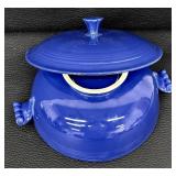 Vintage Fiesta Ware Cobalt Blue Dinnerware Set with Casserole, Plates, Bowls, Cups and Shakers