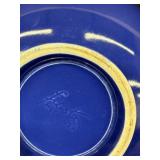 Vintage Fiesta Ware Cobalt Blue Dinnerware Set with Casserole, Plates, Bowls, Cups and Shakers