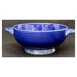 Vintage Fiesta Ware Cobalt Blue Dinnerware Set with Casserole, Plates, Bowls, Cups and Shakers