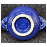 Vintage Fiesta Ware Cobalt Blue Dinnerware Set with Casserole, Plates, Bowls, Cups and Shakers