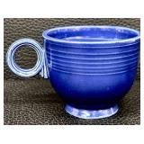 Vintage Fiesta Ware Cobalt Blue Dinnerware Set with Casserole, Plates, Bowls, Cups and Shakers