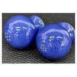 Vintage Fiesta Ware Cobalt Blue Dinnerware Set with Casserole, Plates, Bowls, Cups and Shakers