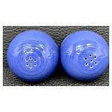 Vintage Fiesta Ware Cobalt Blue Dinnerware Set with Casserole, Plates, Bowls, Cups and Shakers