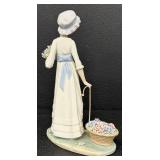 Vintage Llardo Wild Flowers Girl Porcelain Figurine / Lladro Figurine Model 5030
