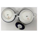 Vintage Rosenthal Claudin China Tea Set with Teapot, Sugar, Creamer, 12 Saucers, 11 Teacups